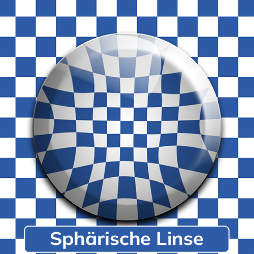 Infografik einer sphärischen Linse